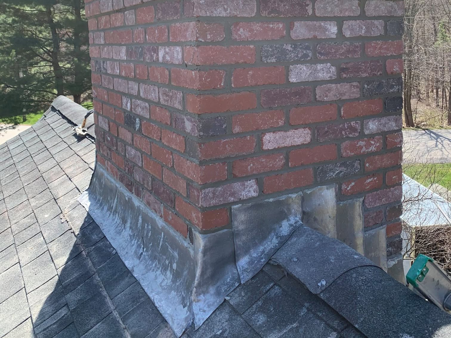 Chimney flashing and waterproofing work